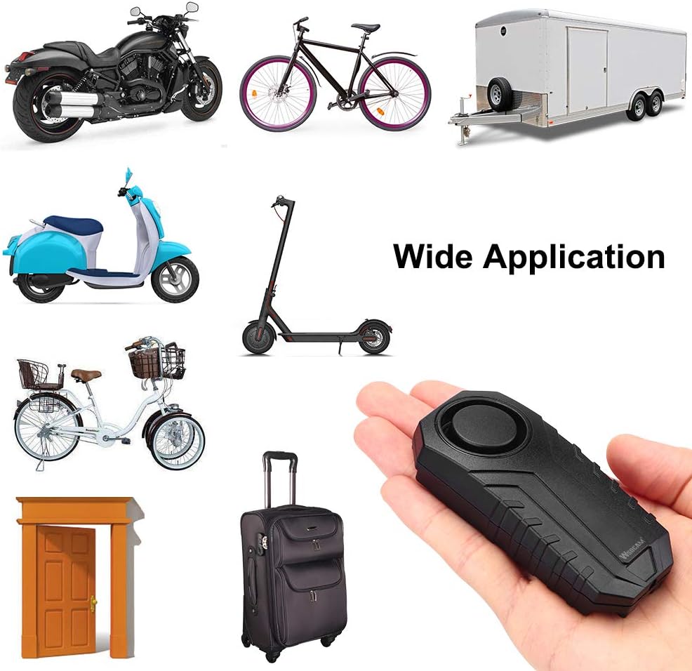 Ben's Bikes Wireless Bike Alarm with Vibration Sensor – 113dB Waterproof